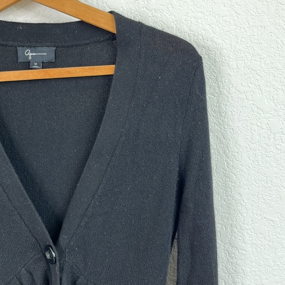 Aqua Cashmere V Neck Peplum Cadigan Sweater - Picture 2 of 6